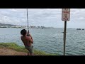 Oio fishing Oahu caught dunking