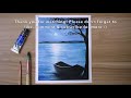 How To Paint a Moonlight Scenery | Watercolor Painting