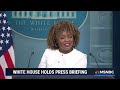 LIVE: White House holds press briefing