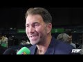 EDDIE HEARN REACTS TO ANTHONY JOSHUA SAYING HIS RELATIONSHIP WITH FRANK WARREN IS 