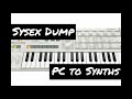 Sysex Midi Dump,PC to Synthesizers