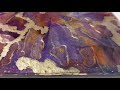 Mixed Media Painting- Layered Acrylic With Resin, Alcohol Inks, and Gold Leaf