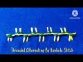 Threaded Alternating Buttonhole Stitch/Basic Hand Embroidery/Embroidery For Beginners