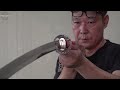 Process of Making a Hand-Forged Katana. Korean Swordsmith with 30 Years of Experience.