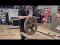 Rebuilding idler wheels off tracked tractor