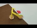 How to make a Bicycle with straw | DIY miniature cycle | Handmade toys
