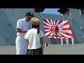 Trumpet music display by female Self-Defense Forces personnel (WAVE) on the escort ship 