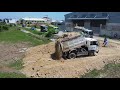 Huge Size Project!! processing Landfill By KOMATSU D58E Bulldozer & Dumping Truck 5T, Mix 2 Video