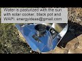 Solar Cooker Pasteurizing Water with WAPI 2