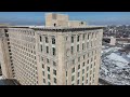 Drone View Of Detroit’s Michigan Central Station - Currently Being Restored By Ford Motor Company