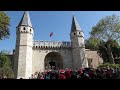 Ottoman military band marching into Topkapi Palace