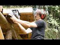 Build wooden shelter from logs and pallets | DIY roof for drying and storing wood