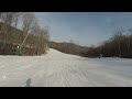 Skiing Dobie, top to bottom, Wintergreen Resort, Virginia