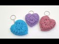 Beautiful Puff Heart Keychain Crochet | Easy DIY Gift Surprise Someone with a Stunning Keychain
