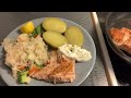 Salmon, potatoes and skagenröra