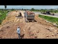 Incredible New Project Operating Poor Dozer Pushes Concrete Pillar & Soil Stone Mitsubishi BD2F