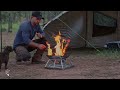 Solo Camping in BIG Tent Shelter | CozShack | Relaxing Camping ASMR