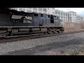 here's a short train rolling through