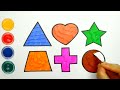 Shapes Drawing for Kids | Learn 2d Shapes | Colors for Toddlers | Preschool Learning videos