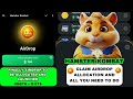 HAMSTER KOMBAT AIRDROP ALLOCATION: Airdrop $TOKEN LISTING  ($HMSTR TOKEN RISES TO = $2.73)