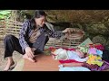 Single mother builds a bamboo house. single mother life. Ly Vy Ca