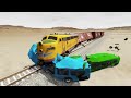 Big Mistakes on Rail Tracks Impossible M Track Vs Trains #001 !!! | BeamNG.Drive