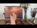 Sunset Painting Tutorial: Paint a Colourful Ocean Sunset for Beginners Step by Step