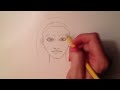 How to draw a face step-by-step - Girl