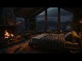 Cozy Rain Sounds with Fireplace Ambience | Deep Sleep White Noise | Deep Rain Sounds for Sleeping