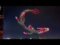 Dragon Boat Show with 1500 drones in Shenzhen, China, #drone light show