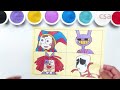 Draw and Coloring The Amazing Digital Circus - All Characters - Sand Painting