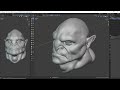 Blender Character Sculpture ( Monster Head ) Speed Sculpt