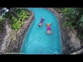 Rainbow Mermaid Melissa In A Tropical River Resort Pool