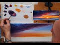 Painting a sunset with Oil paints