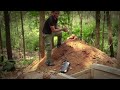Building Bushcraft Survival Underground Shelter, Warm Clay Bed, Catch Mouse and Cooking Pizza