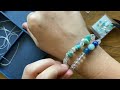 Let’s make a second bead bracelet using three strands of elastic cord!