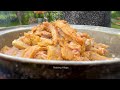 MUSHROOM CHICKEN RECIPE | Delicious Chicken Recipe Cooking in Village | Creamy Chicken Recipe Making
