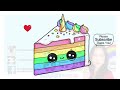 How to Draw a Unicorn Rainbow Cake Slice Easy and Cute