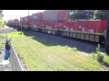 Long Union Pacific freight through Rochelle Illinois.