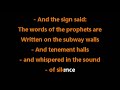 Disturbed • The Sound of Silence (CC) 🎤 [Karaoke] [Instrumental Lyrics]