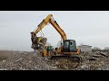 JCB JS130LC with crusher bucket