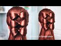 Прически с бантиком для девочек /Coiffure avec noeud papillon🎀long Hair bow tutorial