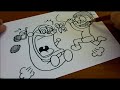 How to turn words DORAEMON into a Cartoon -  Drawing doodle art on paper