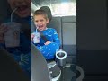 Brother and Sister Fighting in  the car