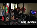 Squat : 155kg x5@7