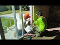 INSTALLING OUR NEW PATIO DOORS W/ BUILT IN BLINDS PART 2