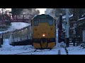 Snow continues to fall at the NYMR into December with temperatures dipping to -12 degrees celsius