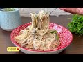 Spaghetti in cheesy & creamy Mushroom sauce | Cheesy white sauce spaghetti pasta | Flavours Of Food