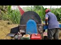 Sri Lanka,ශ්‍රී ලංකා,Ceylon,Paddy Thresher, Kubota Tractor Combined,Rice Harvest