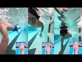 Hand position when swimming